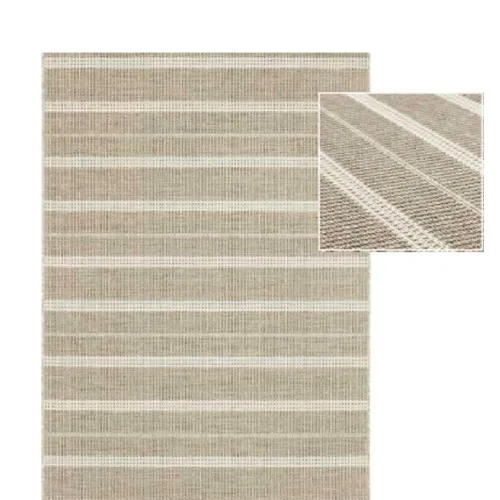 Alfombra INDY Líneas Crema -Beige en Beige - Textiles, Uruguay | Finkel