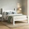 Cama 2 Plazas Madera Maciza - Linea Mexicana en Blanco - Dormitorio, Uruguay | Rústico Hogar, vista 1 de 3