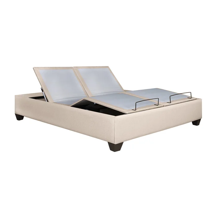 Cama Articulada Queen Mdf-y-tela Natural-beige Ajustable Veneza en Beige - Dormitorio, Uruguay | Divino, vista 3