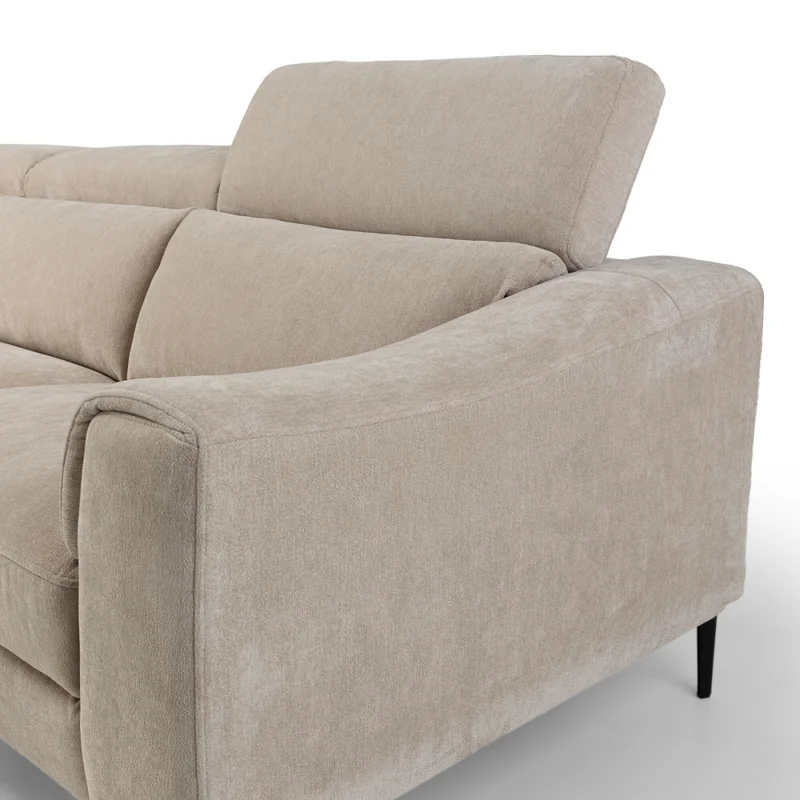 Rinconera Luke - Tela Microfibra - Chaise Izquierdo - 6686-4 Beige en Beige - Sillones y sofás, Uruguay | Nyr, vista 4