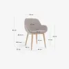 Silla Konna de borreguito - gris claro y patas de chapa de fresno acabado natural en Gris - Sillas, Uruguay | Kavehome, vista 10 de 10