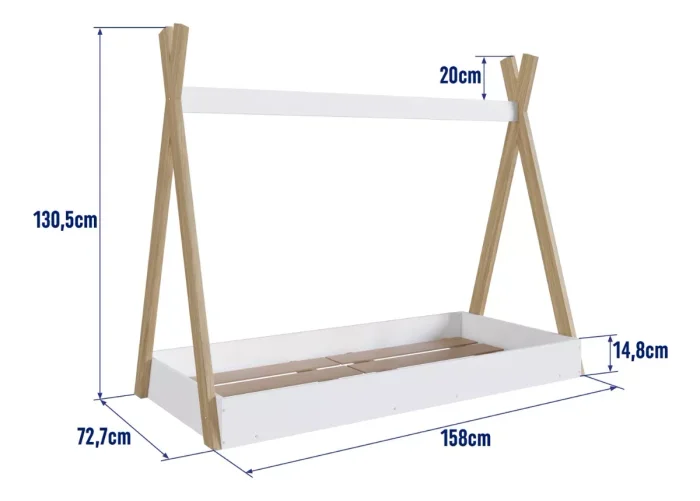 Cama Bosque – Blanca y Beige en Blanco - Dormitorio, Uruguay | RM Muebles y Deco, vista 3