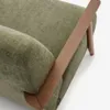 Butaca Meghan de chenilla - de chenilla verde y madera maciza de fresno con acabado nogal FSC Mix Credit en Verde - Butacas, banquetas y puffs, Uruguay | Kavehome, vista 6 de 9