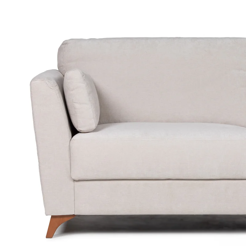 Sofá Capri - Tela Microfibra - 3 cuerpos - Kruger 02-152 (Beige) en Beige, Uruguay | NYR, vista 3