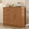 Cómoda Zapatera Genova Plus 1 Puerta 4 Cajones - Cinamomo en Marrón - Cómodas, Uruguay | Rústico Hogar, vista 2 de 3