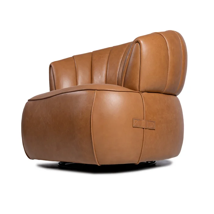 Butaca Volpi Giratoria - Cuero Advanced - Mostarda - (Preventa) en Beige - Butacas, banquetas y puffs, Uruguay | Nyr, vista 4