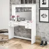 Tocador 5 Cajones Linea Retro Dormitorio Luces Espejo en Blanco - Mesas de living, Uruguay | Soy Hogar, vista 4 de 4