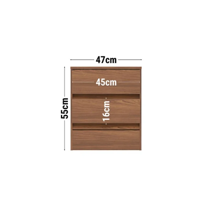 Mesa De Luz Fit 2 Cajones Moderna 100% Mdp en Marrón - Mesas de luz, Uruguay | Soy Hogar, vista 3