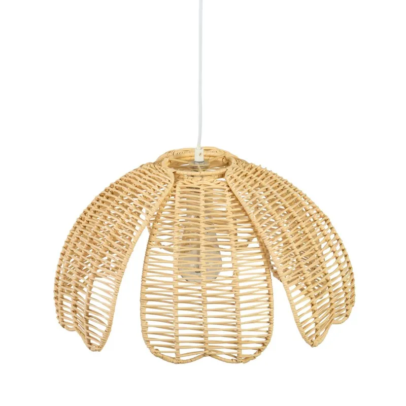 Lámpara De Techo Flore Marrón Rattán Y Metal Ml238619 en Amarillo - Lámparas colgantes, Uruguay | Divino