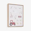 Cuadro Pecky de animales y tractor multicolor 40 x 30 cm en Amarillo, Beige, Blanco, Rojo - Decoración de pared, Uruguay | Kavehome, vista 1 de 7