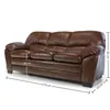 Sofá Messina - Cuero Básico - 3 cuerpos - New Brown en Marrón - Sillones y sofás, Uruguay | NYR, vista 3 de 3