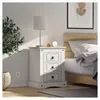 Mesa de luz 3 cajones - Linea mexicana - Blanco en Blanco - Mesas de luz, Uruguay | Rústico Hogar, vista 2 de 3