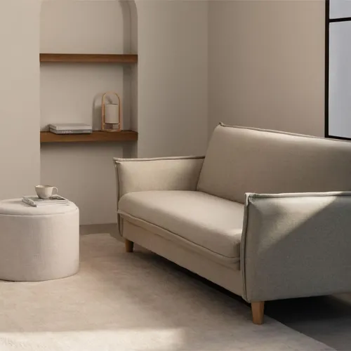 Sillón Cama Lauren c/Baúl - Beige en Beige - Sillones y sofás, Uruguay | Samic