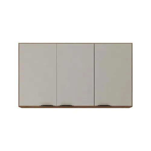 Mueble Aereo Alto De Cocina 3 Puertas Tiradores Metalicos Mdp en Blanco - Muebles, Uruguay | Soy Hogar