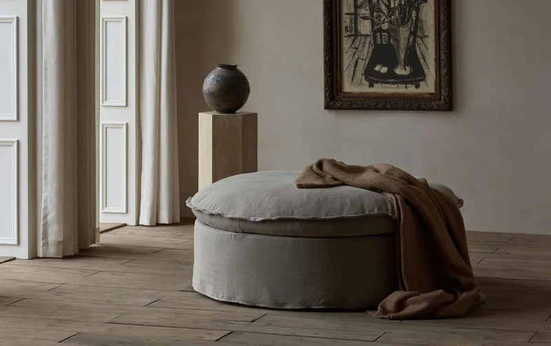 Puff con funda Simon en Gris - Sillones y sofás, Uruguay | Pieza Clave, vista 3