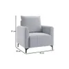 Sillon Butaca Poltrona Tapizada En Tela Patas Metalicas - Butacas, banquetas y puffs, Uruguay | Lais Muebles, vista 3 de 3