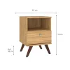 Mesa De Luz RT3019 en Madera natural - Mesas de luz, Uruguay | Palermo Casa Deco, vista 3 de 6