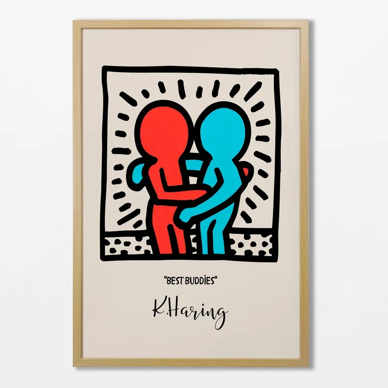 Keith Haring - Best buddies en Multicolor - Láminas, Uruguay | La Cuadrería