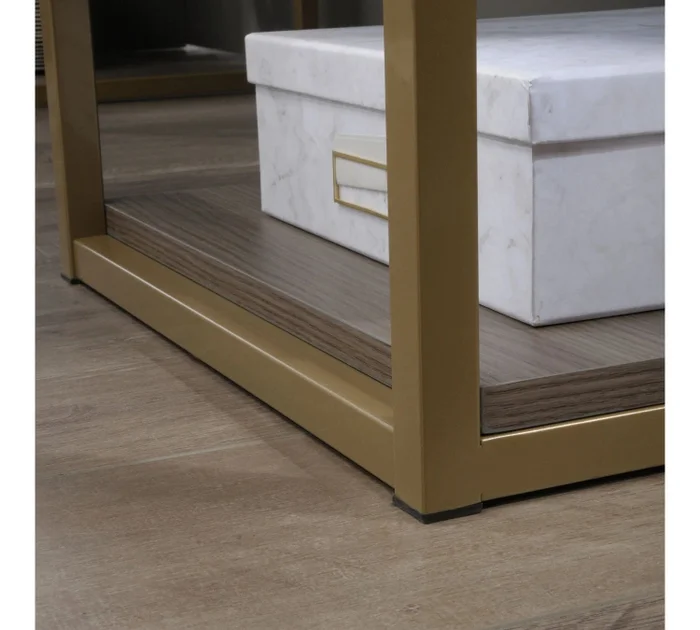 Escritorio Doble Cajonera y Estante Inferior - Sauder - Linea International Lux en Madera natural - Escritorios, Uruguay | Ecowood, vista 3