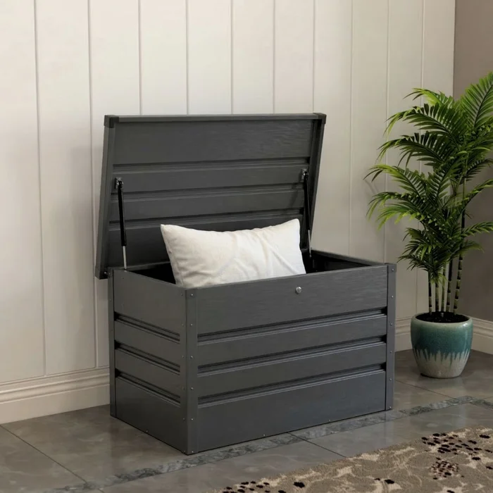 Cajon Metalico Multiuso para Jardn y Exterior - 99x61x62 cm en Gris - Muebles para el exterior, Uruguay | Rústico Hogar, vista 2