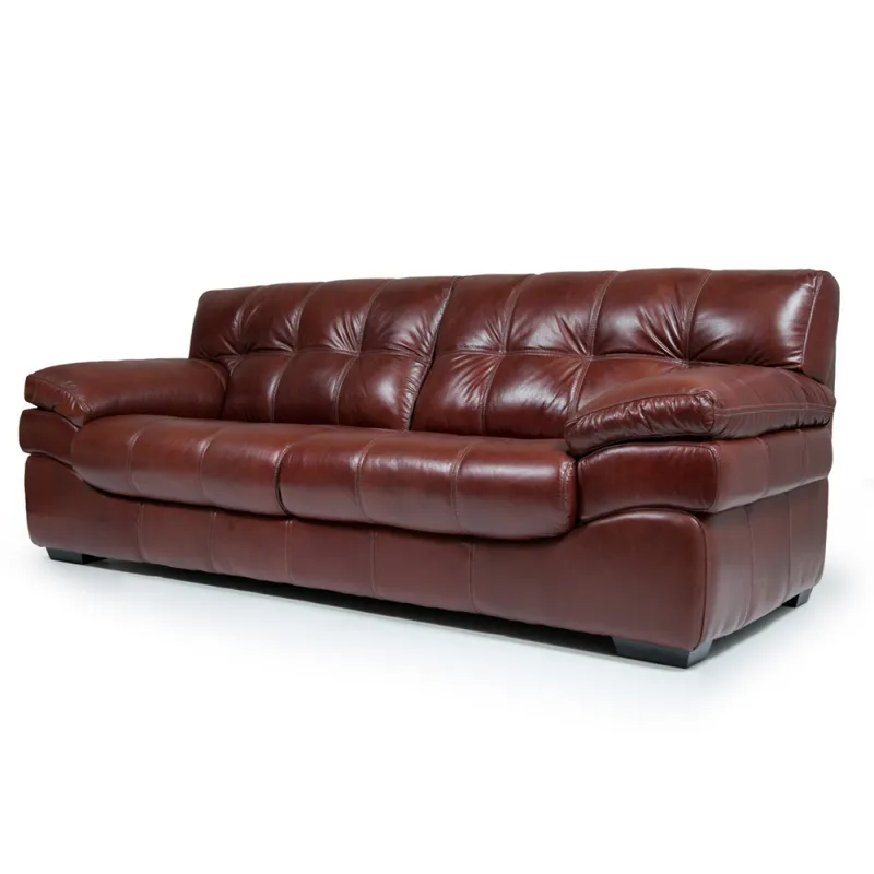 Sofá Trento - Cuero Natural - 3 cuerpos - A fabricar en Marrón - Sillones y sofás, Uruguay | NYR