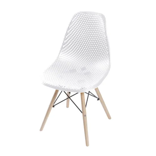 Silla Colmena - Base de Madera en Blanco - Sillas, Uruguay | Rústico Hogar