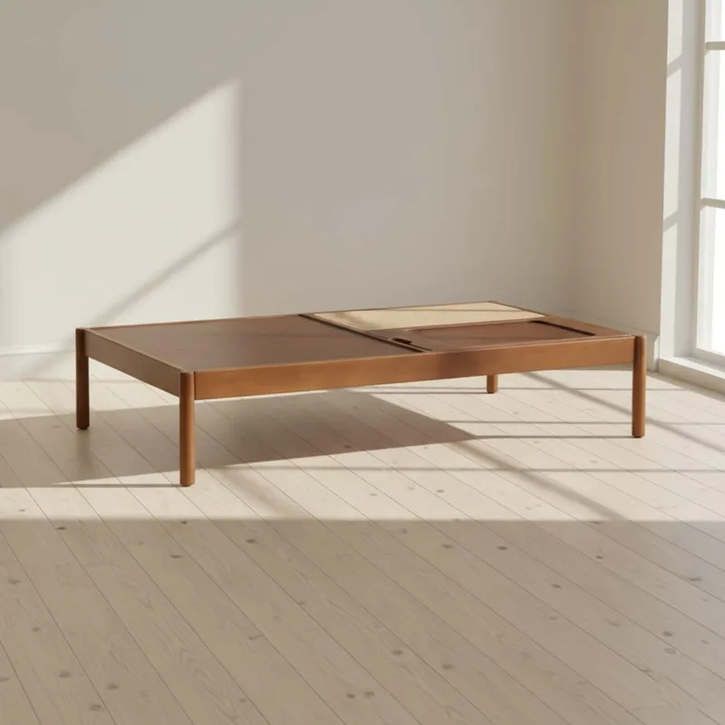 Mesa Ratona Madera Marron Orla Castaño en Marrón - Mesas de living, Uruguay | Divino