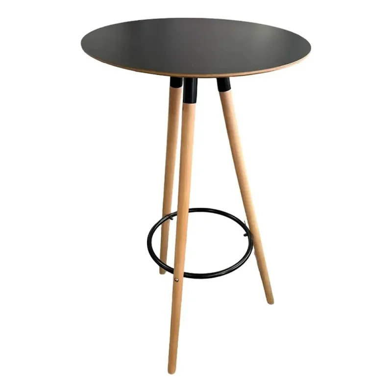 MESA ALTA REDONDA 60 CMS DIAMETRO - PRODUCTO CON DETALLES - en Negro, Uruguay | Champagne Home, vista 3