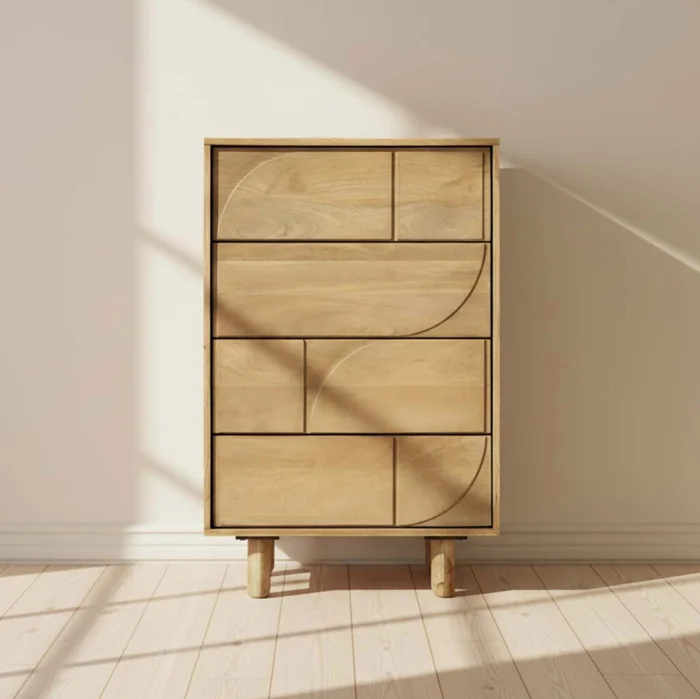 Cajonera Madera Natural-beige ángeles en Madera natural - Cómodas, Uruguay | Divino