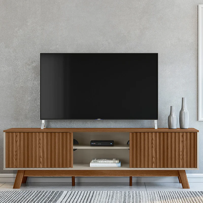 Rack para tv San Francisco 180cm con Listones de Madera en Madera natural - Muebles para TV, Uruguay | Balton, vista 6