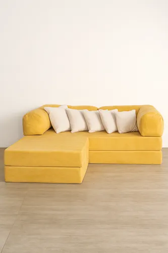 Soffa Teddy + Ottomana en Amarillo - Sillones y sofás, Uruguay | Bloop Home
