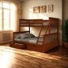 Cucheta 2 plazas y 1 plaza + 2 Cajones - B136 - Nogal en Marrón - Dormitorio, Uruguay | Rústico Hogar, vista 2 de 4
