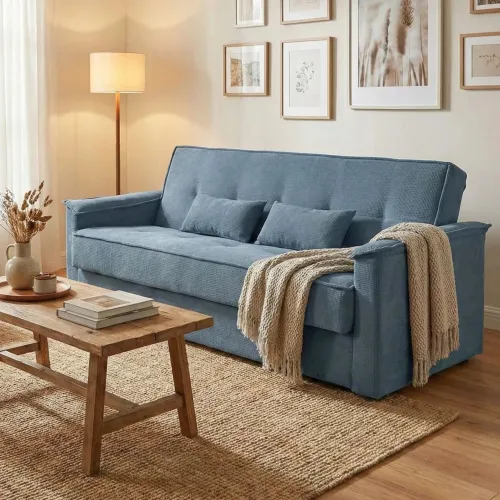 Sillón Cama Dana - Azul en Azul - Sillones y sofás, Uruguay | Ecowood