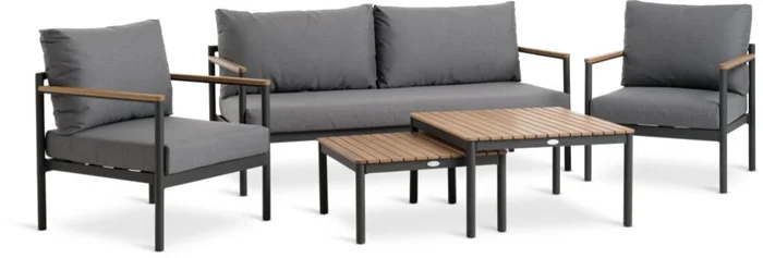 Juego de jardín ODDESUND 4-5 personas gris en Gris - Muebles para el exterior, Uruguay | JYSK