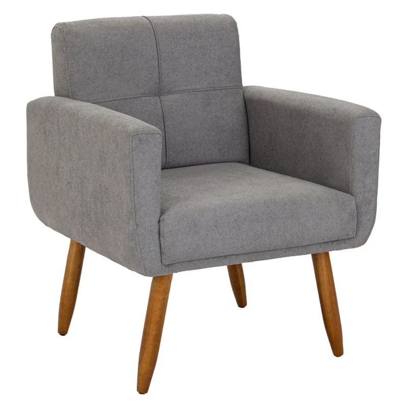 Kit 2 Poltrona + Puff Havana Gris en Beige - Sillones y sofás, Uruguay | Ecowood, vista 5