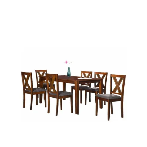 Juego de comedor Marbella - 1+6 en Marrón - Mesas de comedor, Uruguay | Rústico Hogar