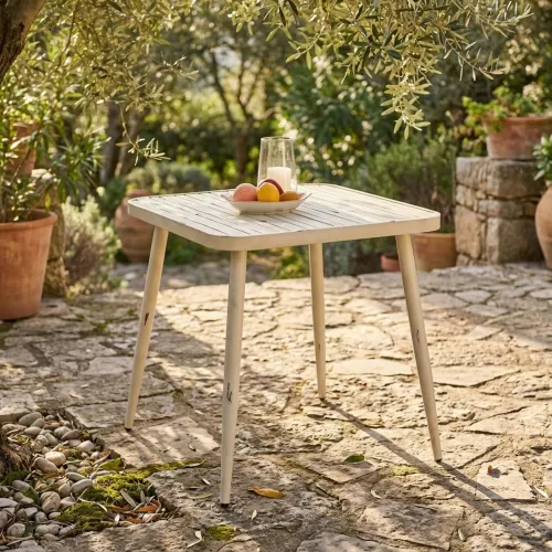 Mesa De Comedor Aluminio Blanco Windsor en Blanco - Muebles para el exterior, Uruguay | Divino