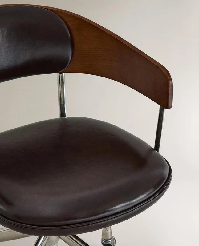SILLA OFICINA RUEDAS en Marrón - Sillas, Uruguay | Zara Home, vista 4