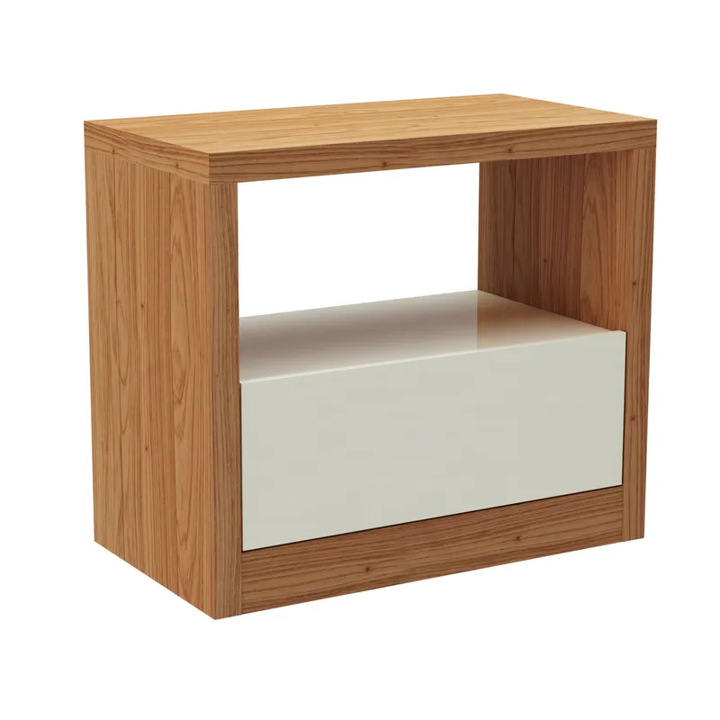 Mesa de Luz Soren en Beige, Blanco - Mesas de luz, Uruguay | Casa Brava