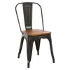Silla De Comedor Cy-2000w2 Metal Negro Estilo Tolix en Negro - Sillas, Uruguay | Divino, vista 2 de 4