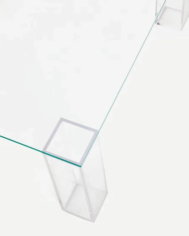 Mesa auxiliar Adularia de cristal templado - transparente 85 x 85 cm en Transparente - Mesas de arrimo, Uruguay | Kavehome, vista 3