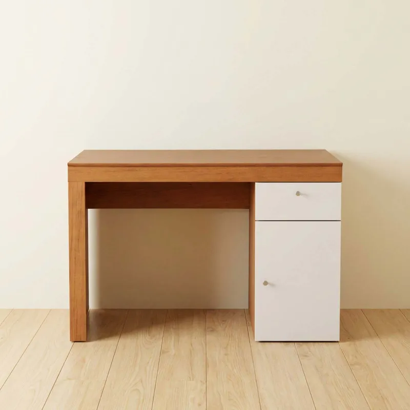 Escritorio Mdf-y-mdp Natural-beige Iris en Beige - Escritorios y sillas de escritorio, Uruguay | Divino