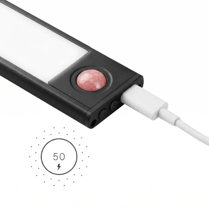 Lámpara Recargable Con Sensor De Movimiento Morais 80CM CCT Negro en Blanco - Lámparas colgantes, Uruguay | Serlux, vista 4