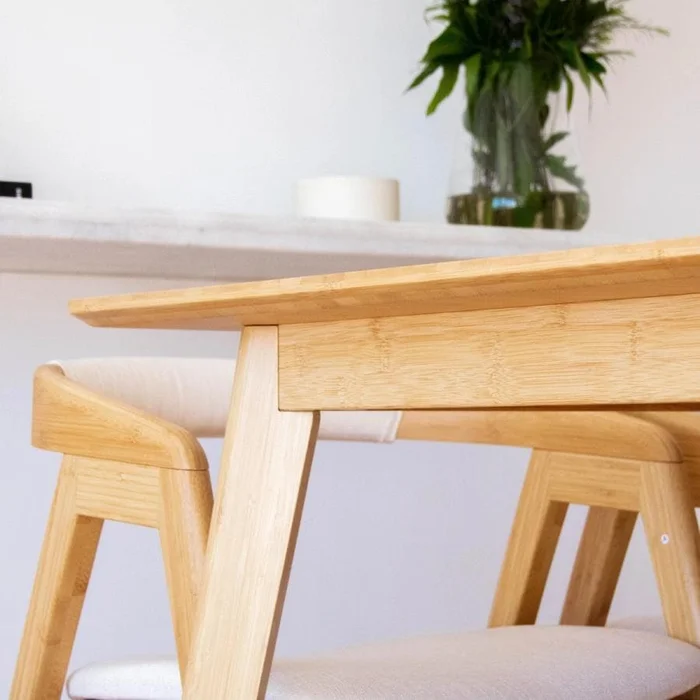 Mesa Livorno en Madera natural - Muebles, Uruguay | Uruguay Bamboo, vista 7