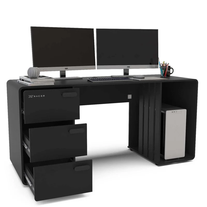 Silla Led + Escritorio Gamer Portal Xt en Negro - Escritorios, Uruguay | Divino, vista 6