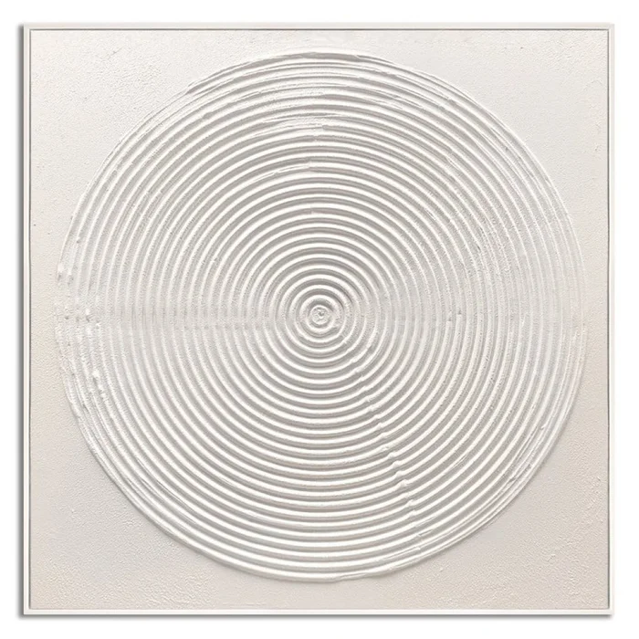CUADRO CANVAS 80x80cm MARCO PINTURA CIRCULO en Blanco - Decoración de pared, Uruguay | Decohogar