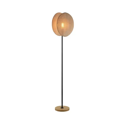 LAMPARA DE PIE 25x31x164CM TELA/MADERA BEIGE en Beige - Lámparas de pie, Uruguay | Koz