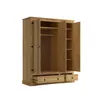 Ropero 3 Puertas 2 Cajones Madera - Linea Mexicana - Natural en Madera natural - Roperos y placares, Uruguay | Rústico Hogar, vista 4 de 4