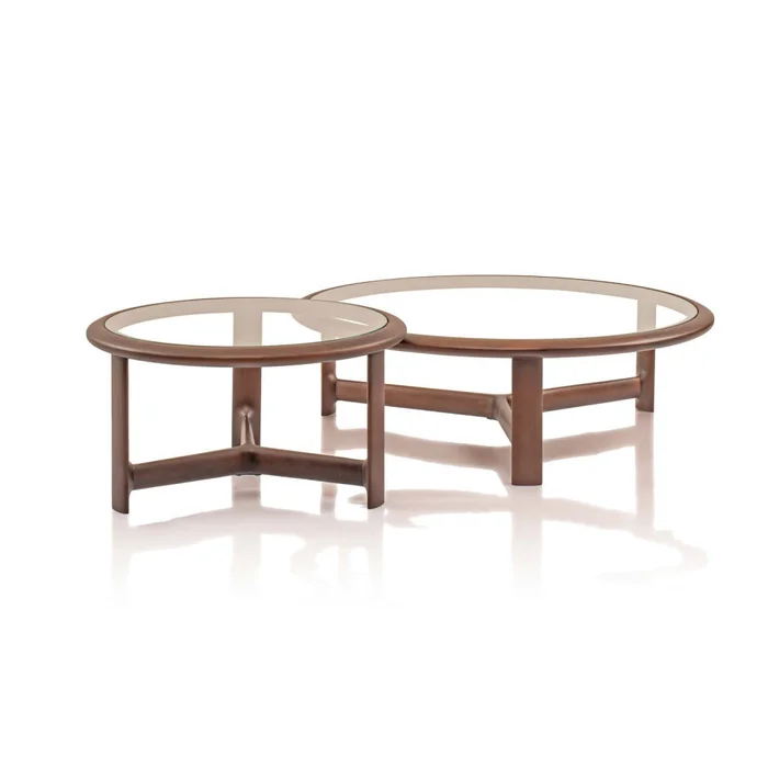 Mesa Ratona Madera-y-vidrio Marron Donatella G Cacao en Marrón - Mesas de living, Uruguay | Divino, vista 3