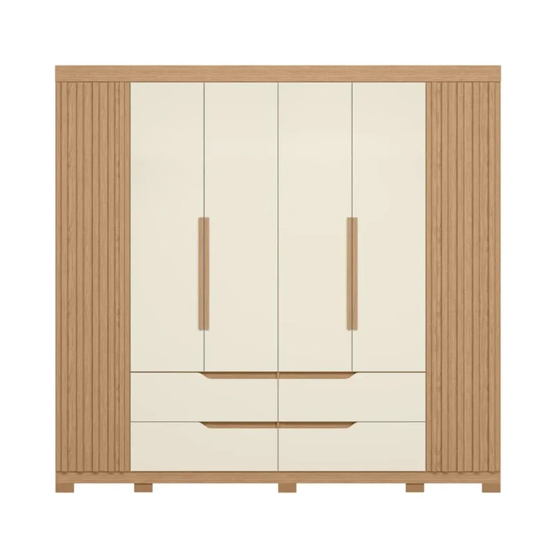 Ropero 6 puertas 4 cajones - Doble Casal - Beige - Línea FIT en Beige - Roperos y placares, Uruguay | Ecowood, vista 4